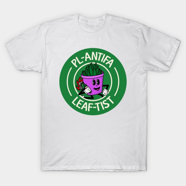 Plantifa Leafist - Funny Plant Pun T-Shirt by Football from the Left